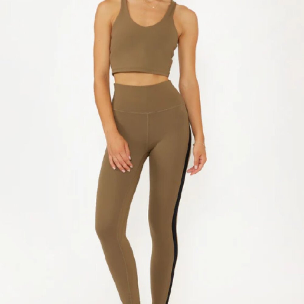 NEW Cream Yoga Bra Top And Legging Set